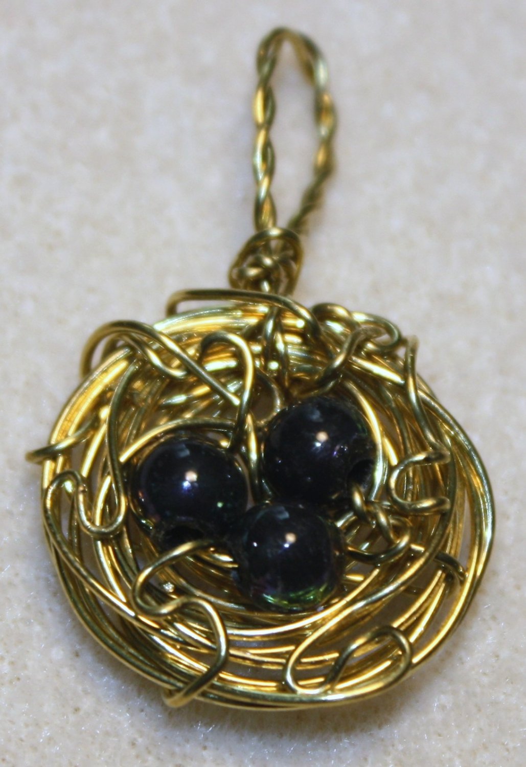 House Sparrow Nest Pendant - Item #PEN4