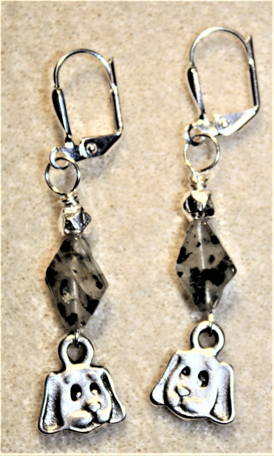 Puppy Face N' Glass Earrings - Item #E491