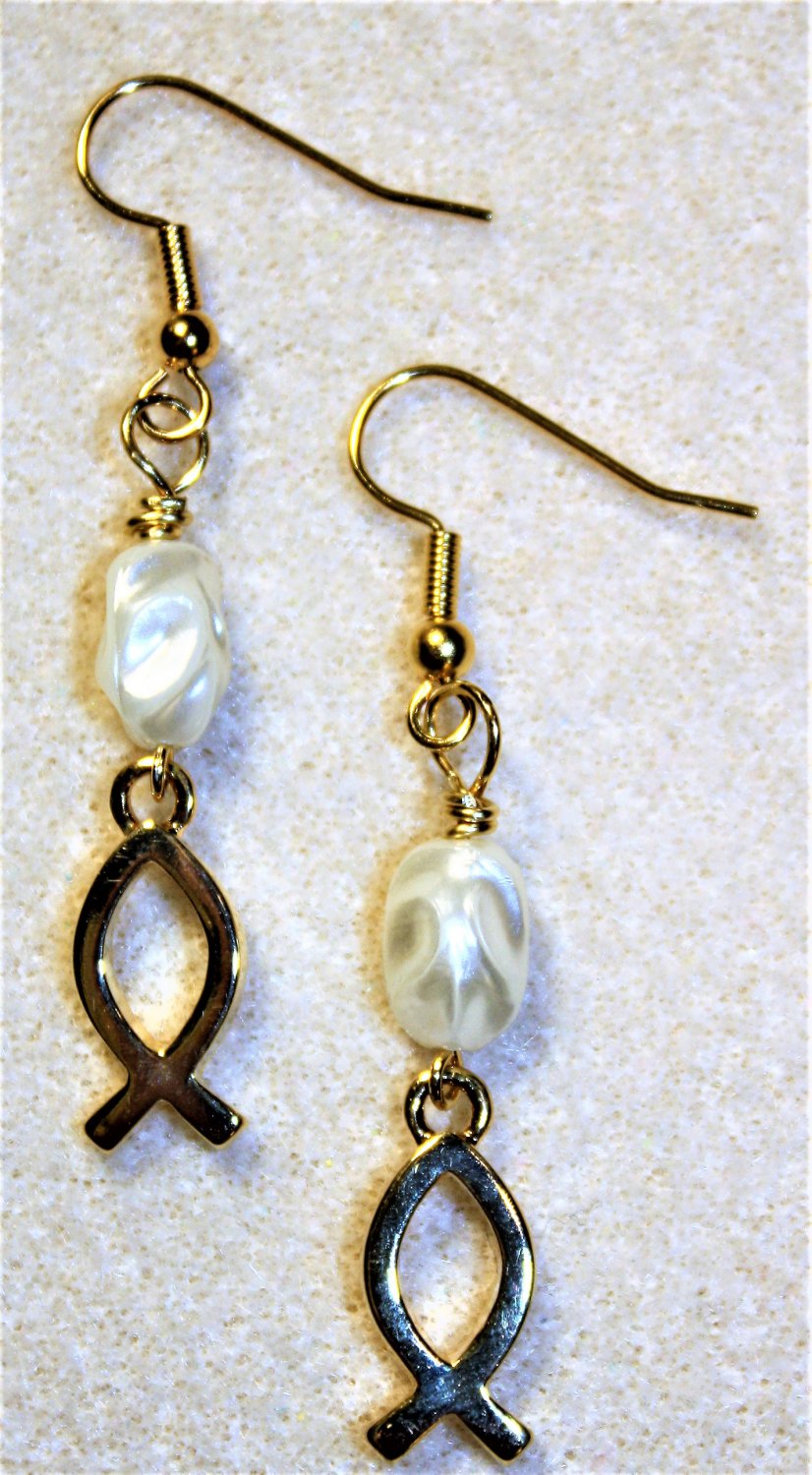 Christian Fish Symbol Earrings - Item #E495