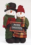 Plush Standing Snowman Couple