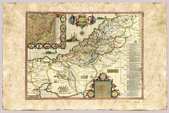 Canaan, the Holy Land by John Speed, 1676