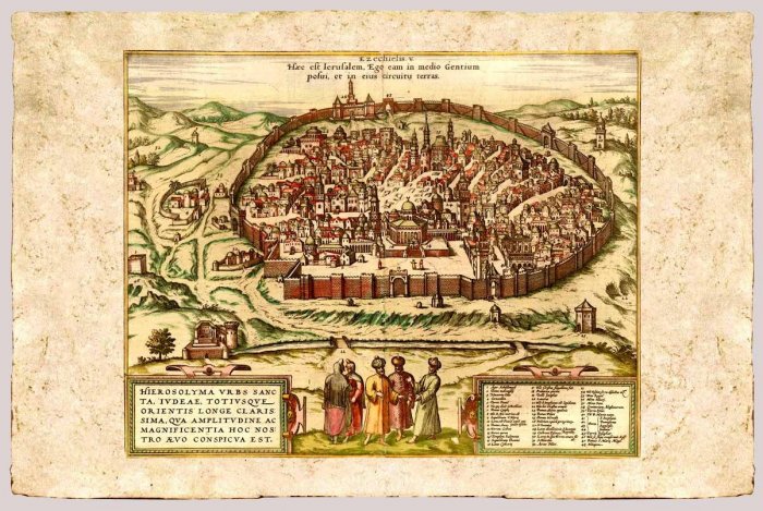 Jerusalem the Holy City by Franz Hogenberg, 1657