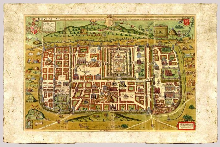 Map of Jerusalem by Christian van Adrichom, 1584