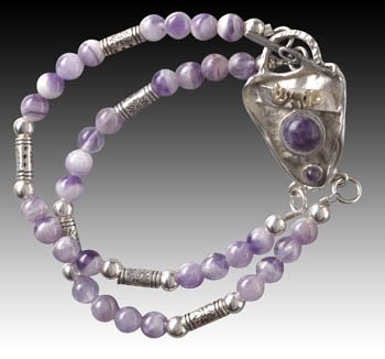 Beautiful Amethyst Kabbalah Bracelet #40005