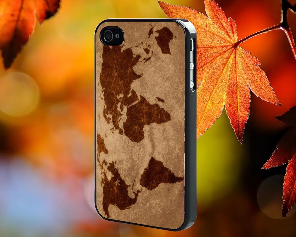 WORLD MAP for iPhone 4/4S,5,5c,5s & samsung galaxy S3,S4,S5 Case Hard Plastic Cover