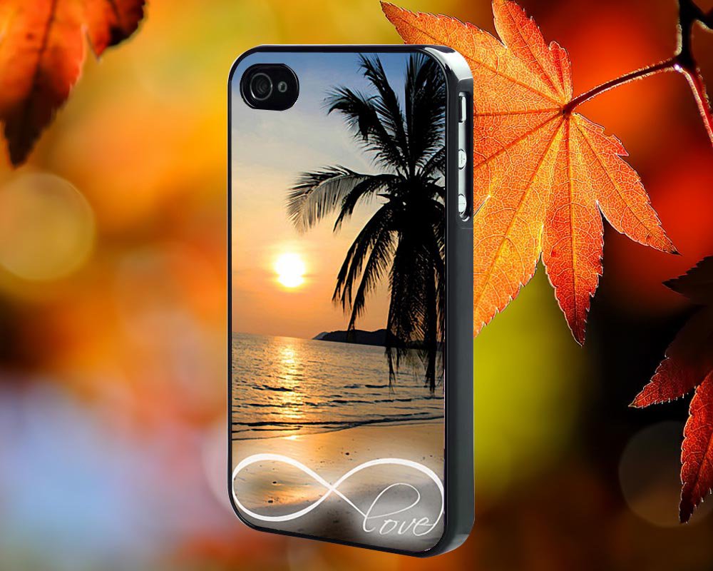 Infinity Sunset Beach for iPhone 4/4S,5,5c,5s & samsung galaxy S3,S4,S5 Case Hard Plastic Cover