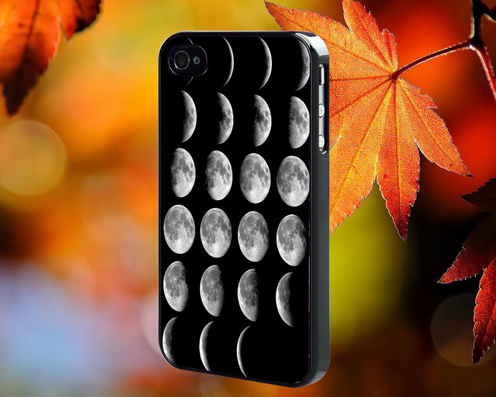 Moon Phases for iPhone 4/4S,5,5c,5s & samsung galaxy S3,S4,S5 Case Hard Plastic Cover