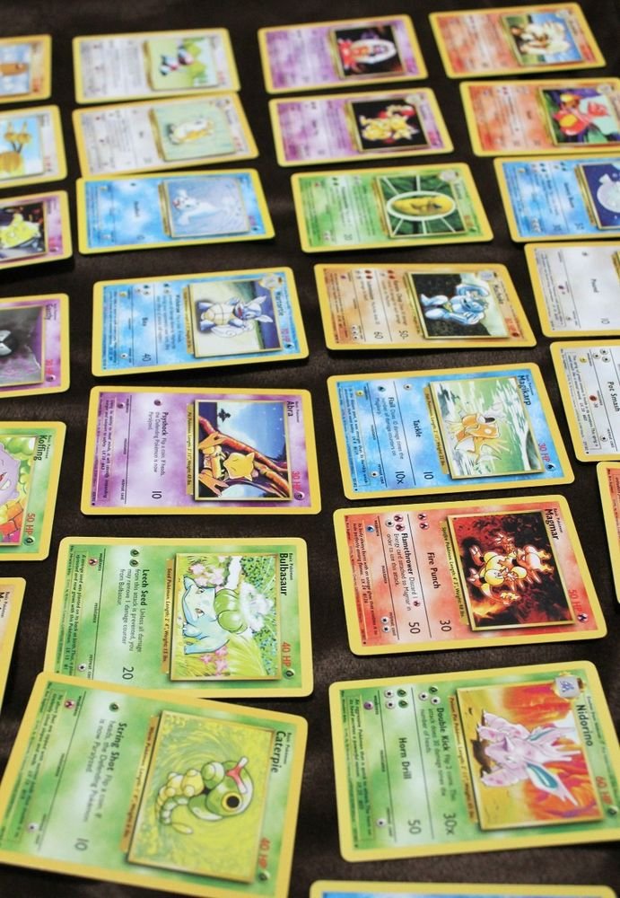 Complete Uncommon/Common Base Set MINT/NM Pokemon Cards #23-69 & #80-102 +BONUS!