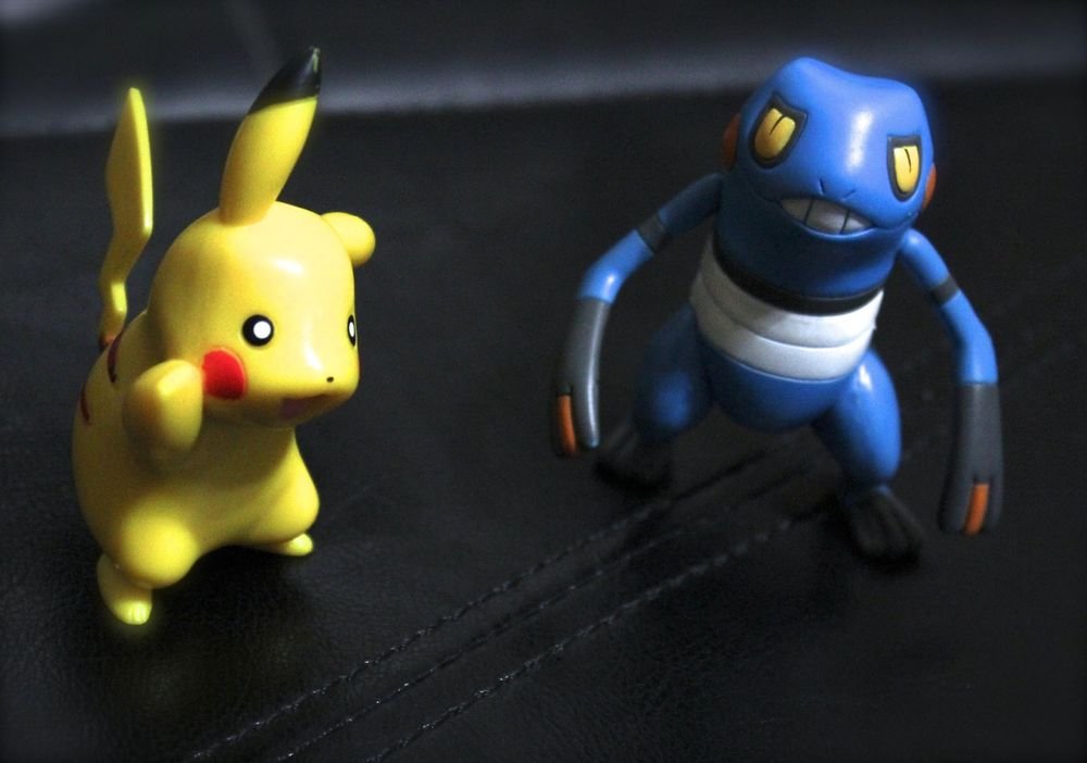 Pokemon Jakks Pikachu and Croagunk 3'' Figures Collectible Toys + Free Cards!