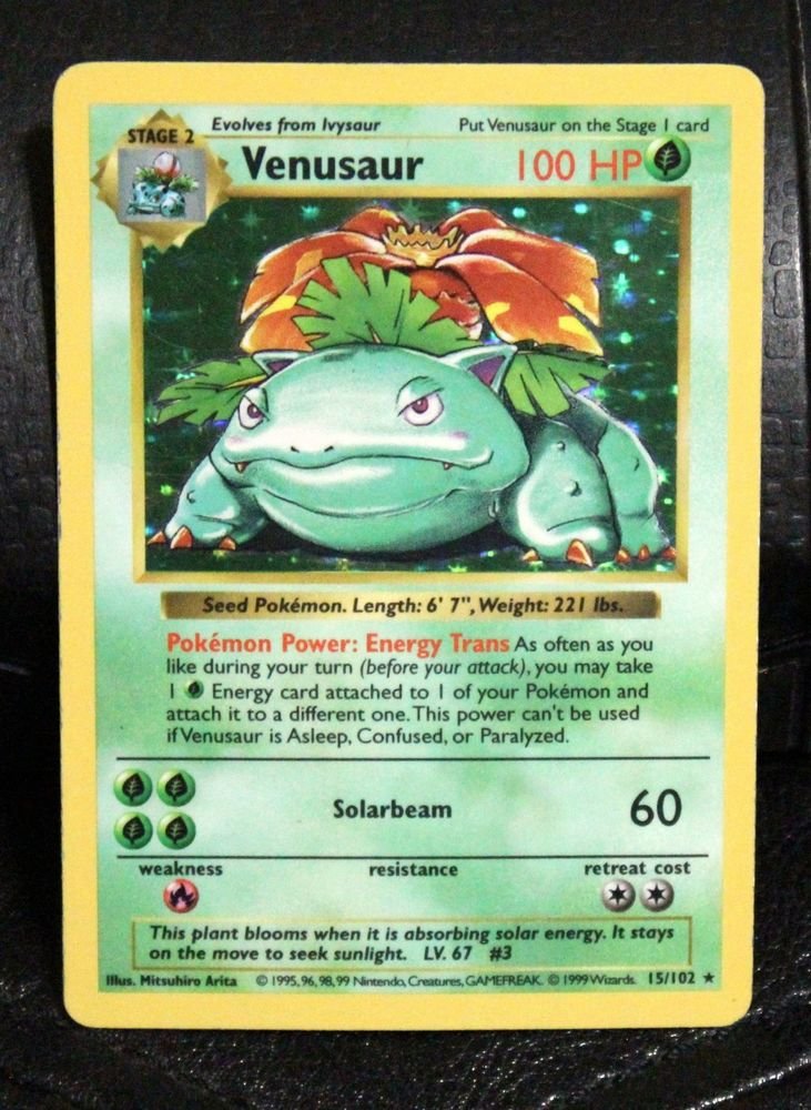 Pokemon Shadowless Base Set Holofoil Cards +Bonus! Choose your card and quality!