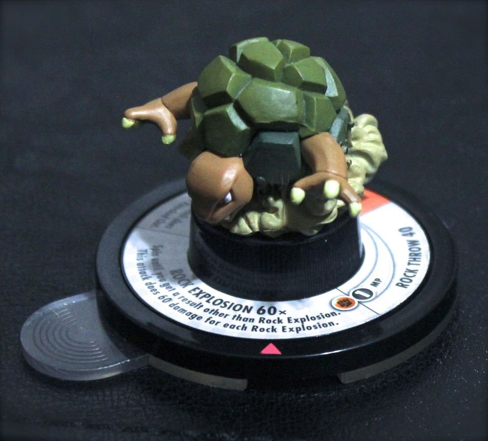 Pokemon Golem Trading Figure Game Rock Explosion Collectible Toy + Free Card!