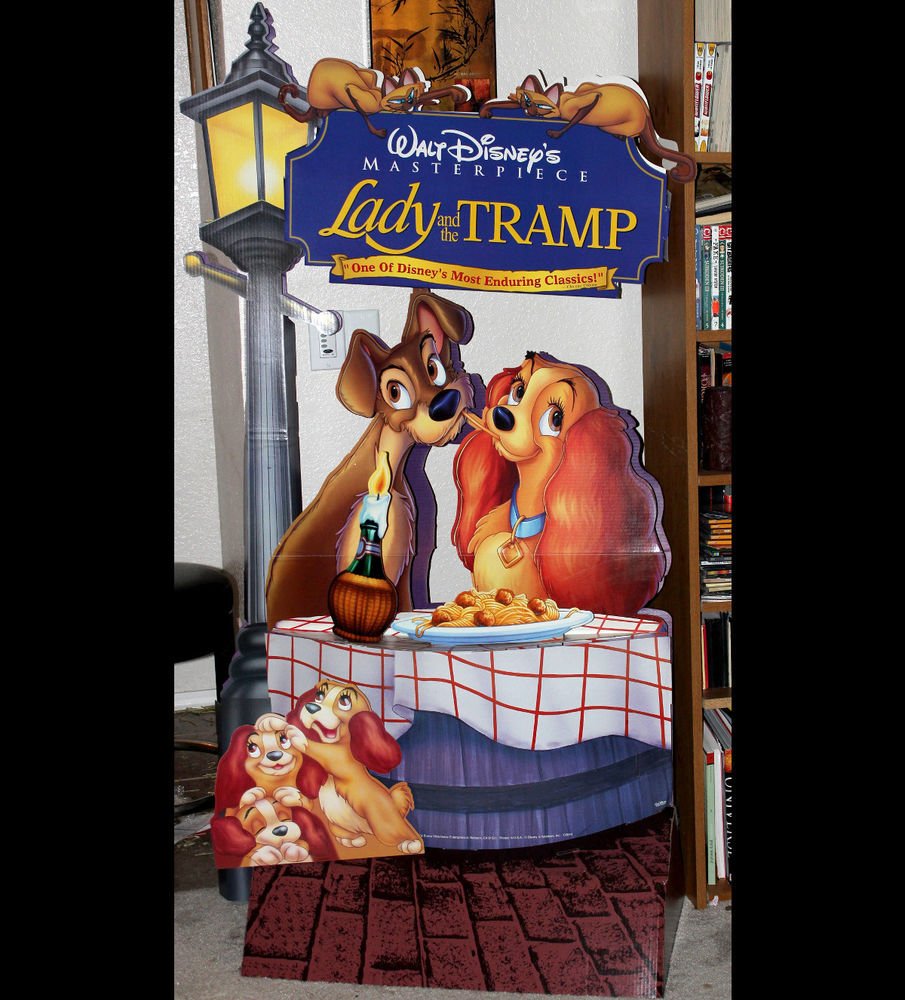 Rare Vintage Walt Disney Lady and The Tramp Movie Promo Standee