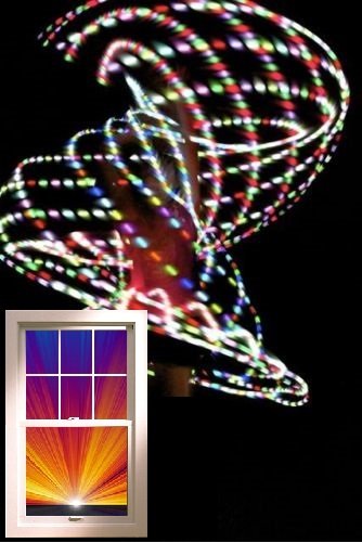 VERY Light 12oz 36" LED Hula Hoop 12 x Strobe Dragonfly 3 colors Batt & Charger