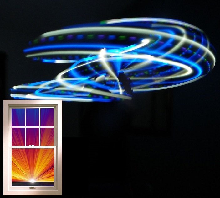 21 LED Hula Hoop 36" Blue and White strobing strobe Weighs 12oz +Charger/Battery