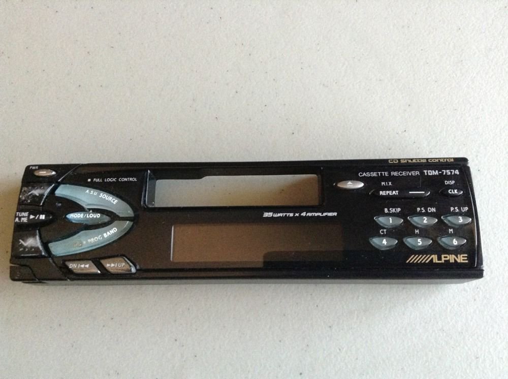 ALPINE TDM-7574 faceplate replacement Cassette face plate part Working Condition