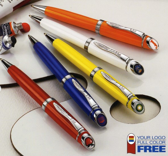 100 Quill 100 series featherline click-top ballpoint pens