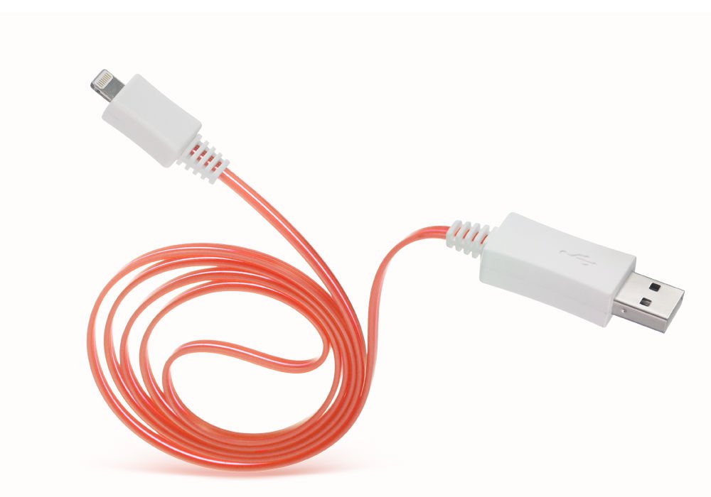 8 PIN USB DATA SYNC LED FLASHING LIGHT CHARGER CABLE RED LIGHTS UP HOME V2 USA