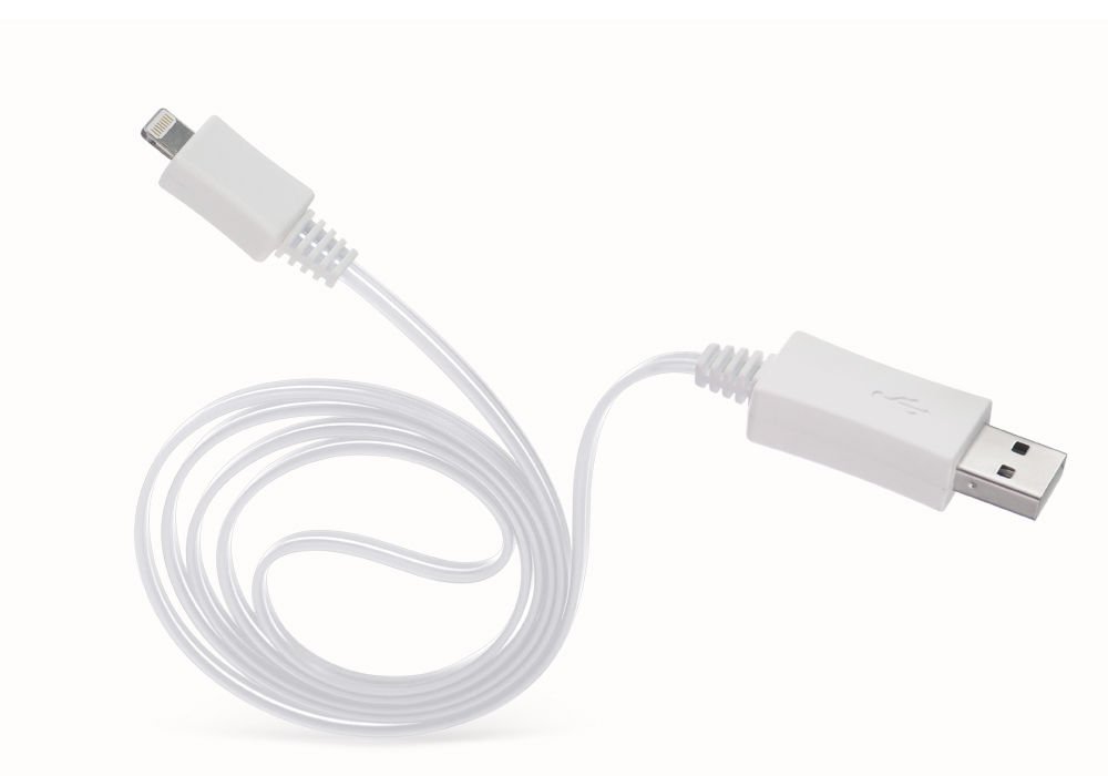 8 PIN USB DATA SYNC LED FLASHING LIGHT CHARGER CABLE WHITE LIGHTS UP HOME V2 USA