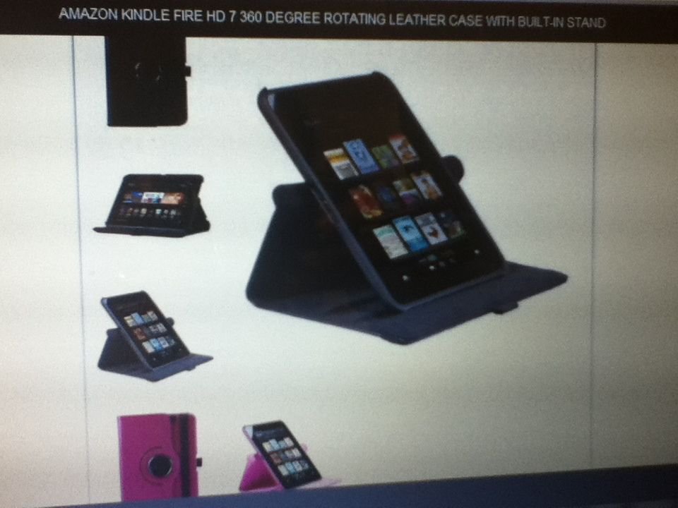 Amazon Kindle Fire HD 7 360 Degree Rotating Leather Case With Built-in Stand