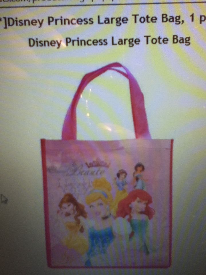 Disney Princess Large Tote Bag Princess Shopping Reusable Belle Cinderella New