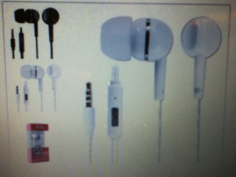 KIK 2 Stereo Headset with Mic Volume Control Ear Phone Head Set WHITE (U.S.A)