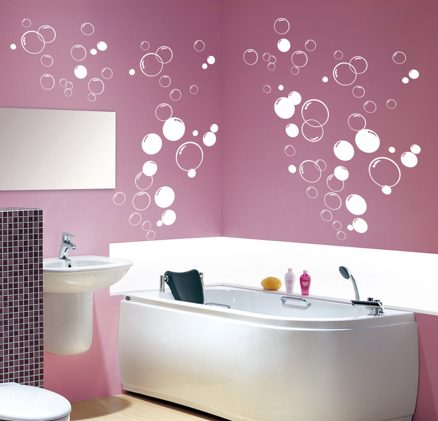 90x Multi Size Bubbles Bathroom, Shower Door, Vinyl Wall Stickers