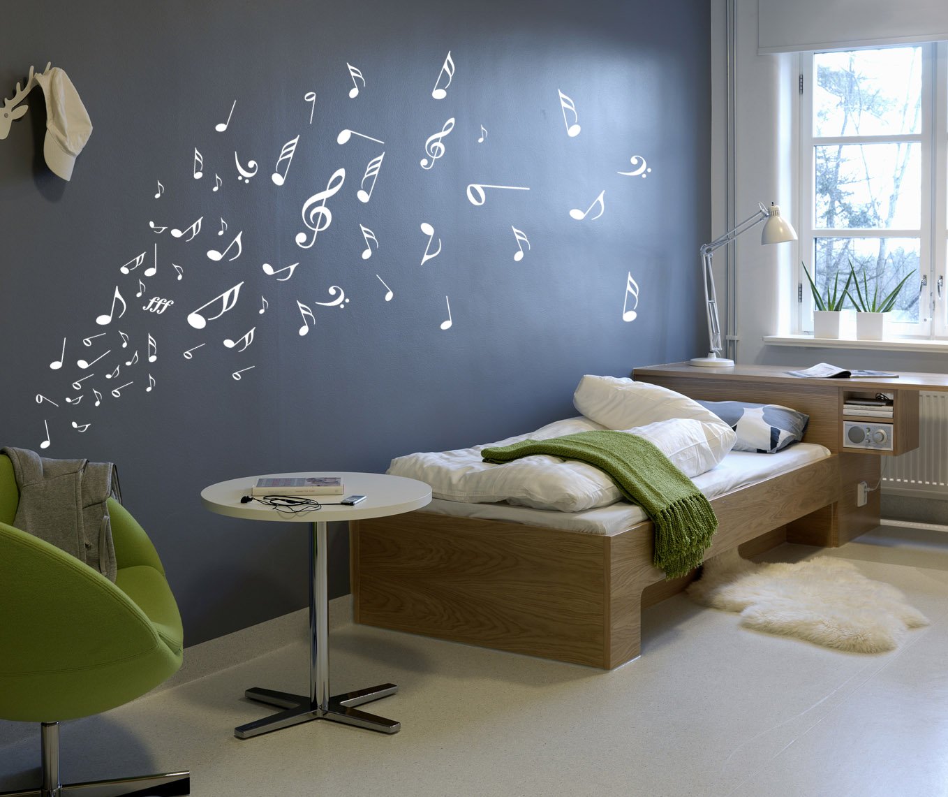 Music Musical Melody Note Vinyl Stickers, Wall Window Art Sticker