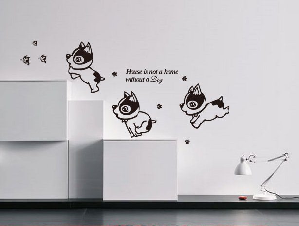 Dog Wall Art Quotes Vinyl Sticker, DIY Wall Art Decor/Wall Decal