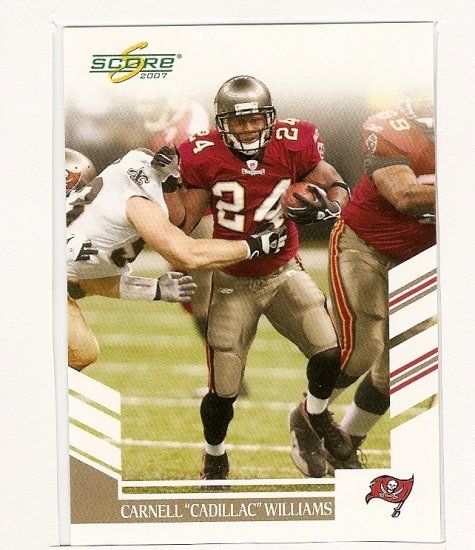 2007 Score Football,Carnell"cadillac"Williams,#97