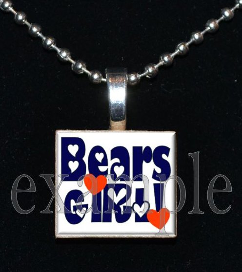 BEARS GIRL Team Mascot Pendant Necklace or Keychain Choices