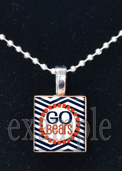 GO BEARS Team Mascot Necklace Pendant Keychain Choices