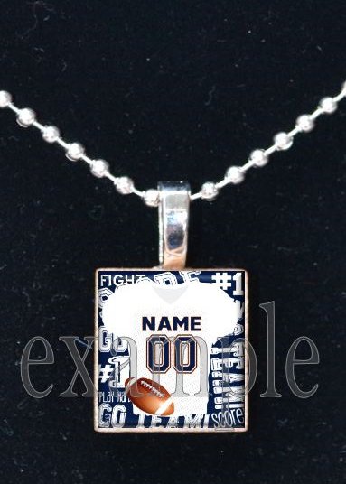 BEARS PERSONALIZED CUSTOM FOOTBALL JERSEY Team Mascot Pendant Choices
