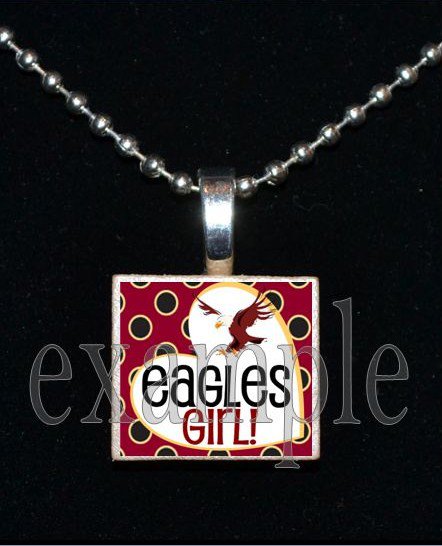 NICEVILLE HIGH SCHOOL EAGLES GIRL School Team Mascot Pendant Necklace Charm or Keychain