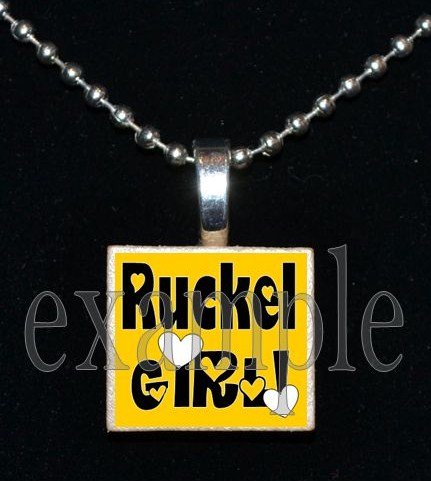 RUCKEL RAMS GIRL Team Mascot Pendant Necklace or Keychain