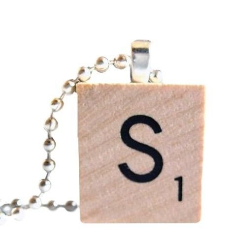 ✿Initial ABCDEFGHIJKLMNOPQRSTUVWXYZ Wood Scrabble Necklace Charm Keychain Gift✿