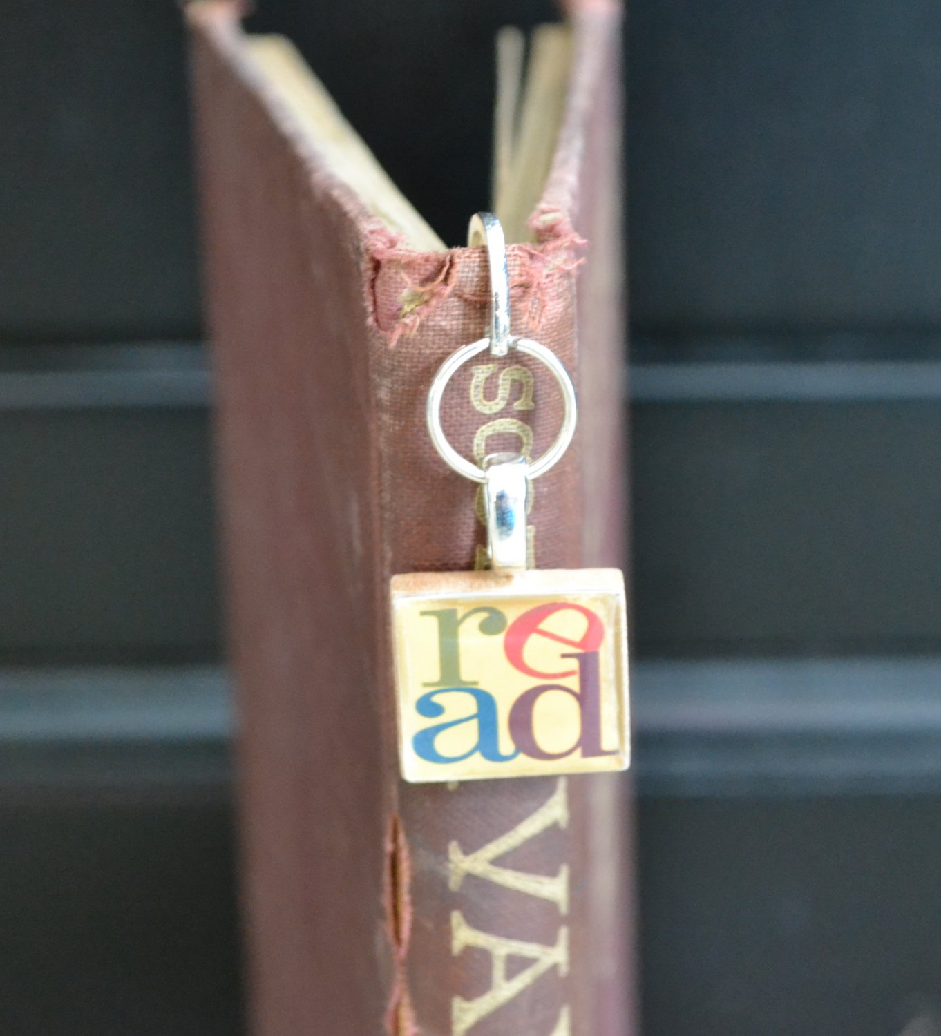 ✿READ Scrabble Tile BOOKMARK Paperclip or Loop Style ANY Design~Custom Charm✿