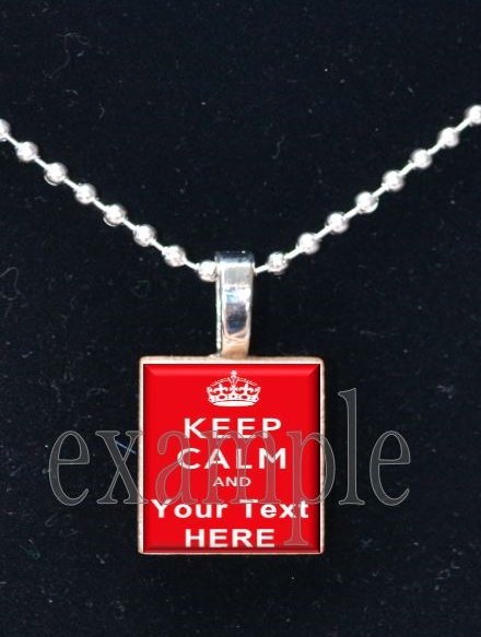 Keep Calm and __ On "U Pick ANY" Scrabble Tile Pendant Necklace Charm Key-chain
