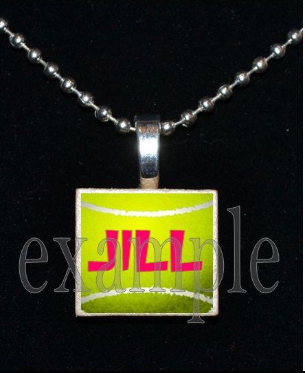 PERSONALIZED TENNIS Scrabble Necklace Pendant Charm or Key-chain Gift