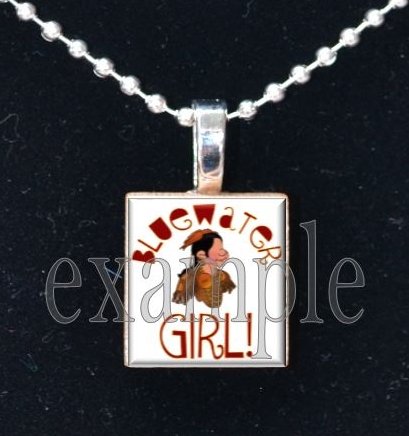 BLUEWATER SEMINOLES GIRL Elementary School Team Mascot Pendant Necklace Charm or Keychain