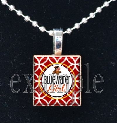 BLUEWATER SEMINOLES GIRL Elementary School Team Mascot Pendant Necklace Charm or Keychain