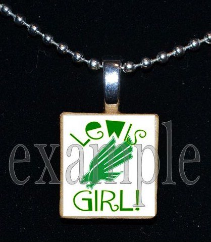 ADDIE R LEWIS GIRL FALCONS School Team Mascot Pendant Necklace Charm or Keychain