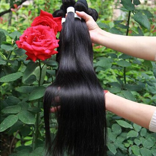 Grade 6A queen hair Brazilian virgin hair straight 3 Pack Bundle unprocessed hair extension 18 inch