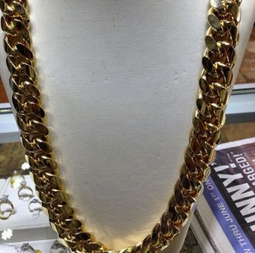 Gold Cuban Link Chain 30inch 13mm