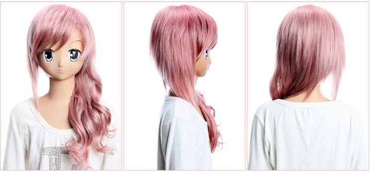 final fantasy XIII Lightning Pink Cosplay Wig
