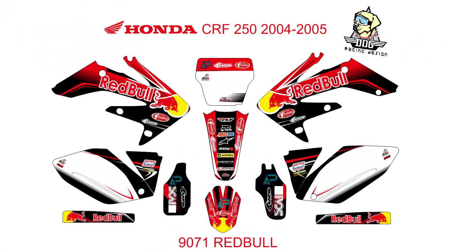 HONDA CRF 250 2004-2005 GRAPHIC DECAL KIT CODE.9071