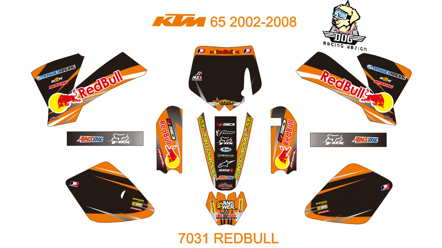 KTM 65 2002-2008 GRAPHIC DECAL KIT CODE.7031