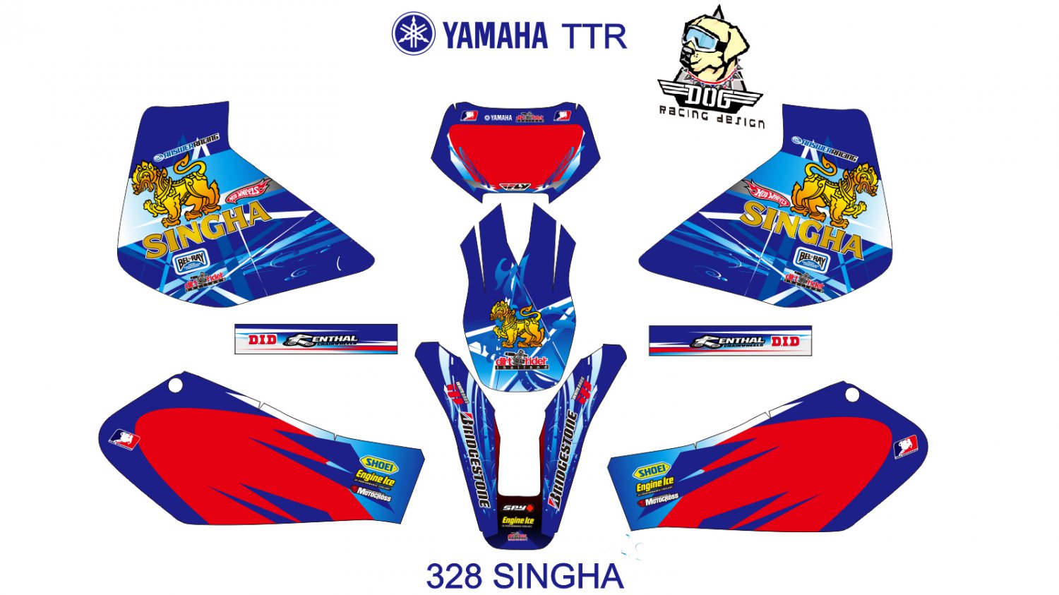 YAMAHA TTR GRAPHIC DECAL KIT CODE.328