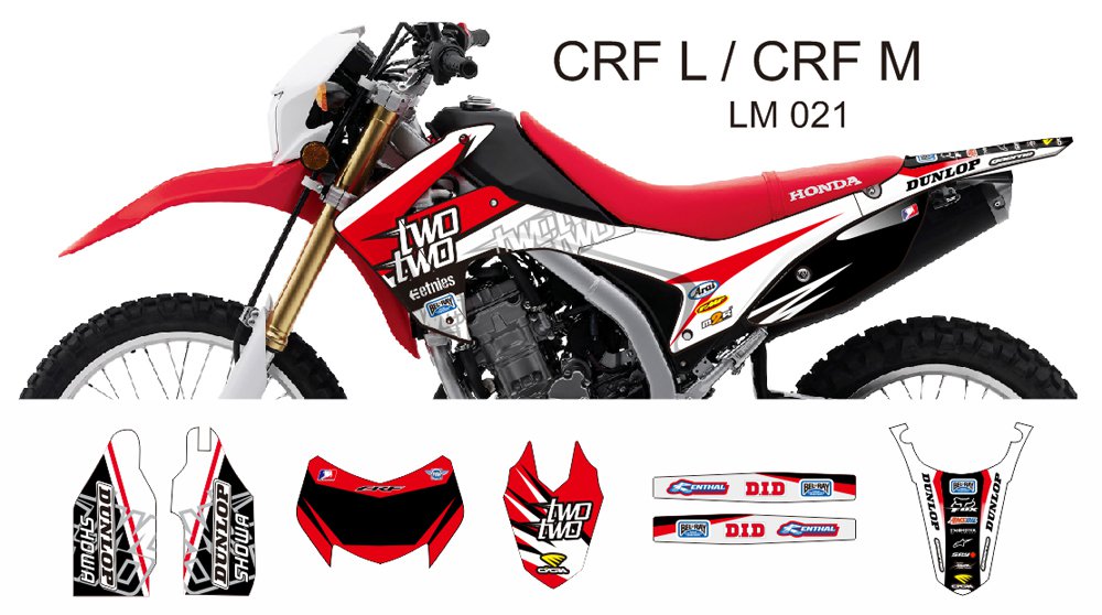HONDA CRF L CRF M 2013-2014 GRAPHIC DECAL KIT CODE.LM 021