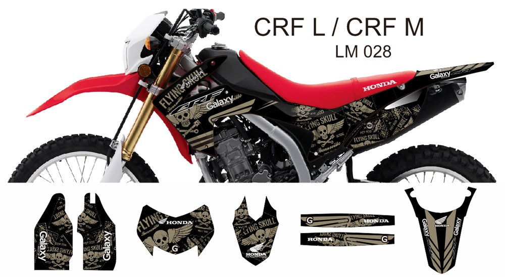HONDA CRF L CRF M 2013-2014 GRAPHIC DECAL KIT CODE.LM 028