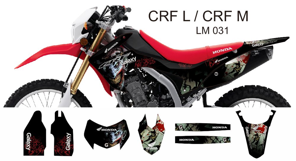 HONDA CRF L CRF M 2013-2014 GRAPHIC DECAL KIT CODE.LM 031